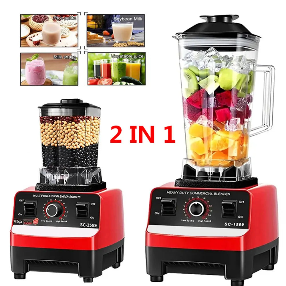 2000W Heavy due Commercial Blender Stationary Food Processor